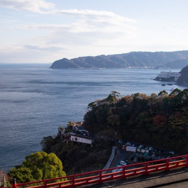 Atami Castle, View on Sagami Bay from the castle's observation deck