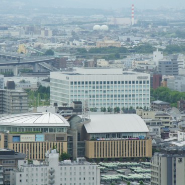 Kyoto Tower, View on Nintendo's headquarters