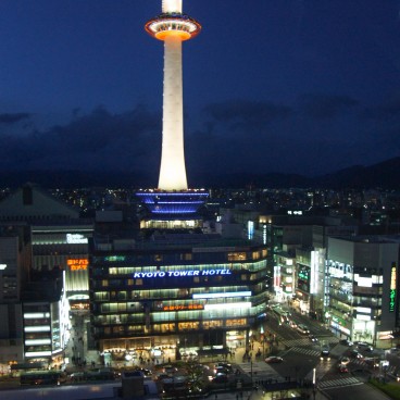Kyoto Tower at night
