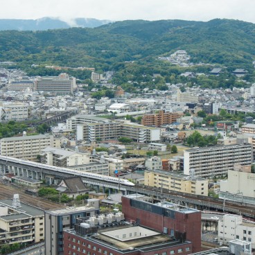 Kyoto Tower, View on the Shinkansen