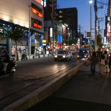 Naha, Kokusai-dori at night
