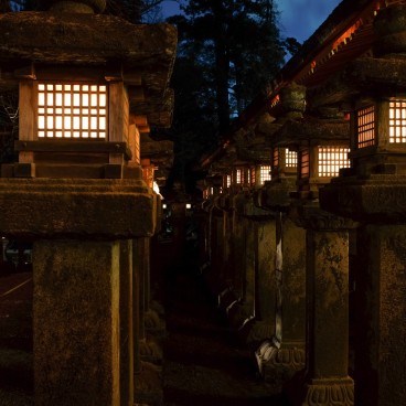 Nara, Kasuga Taisha, Setsubun Mantoro, Stone Lanterns 2