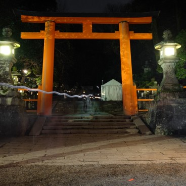Nara, Kasuga Taisha, Setsubun Mantoro, Torii gate