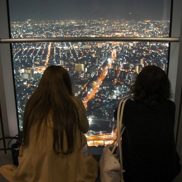 Osaka, Abeno Harukas, Night View on the city 3