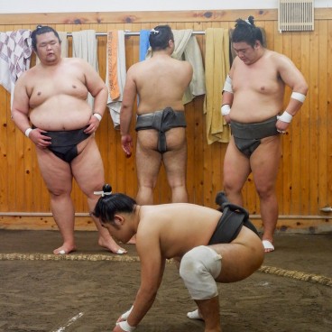 Tokyo, Ryogoku, Sumo training in Arashio Beya 2