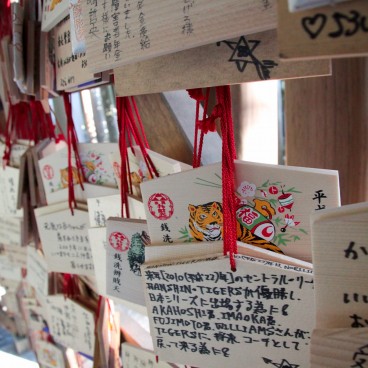 Zeniarai Benten, Ema plates