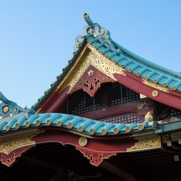 Kanda Myojin, Detail of the main hall's roof