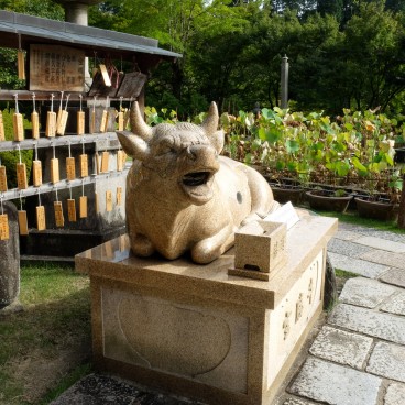 Mimuroto-ji, Koma-Ushi statue