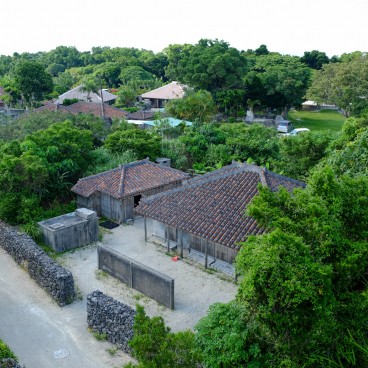 Taketomi preserved village viewed from HaaYa Nagomi Café 2
