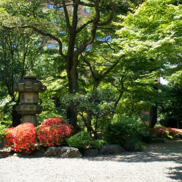 Kyu Asakura House in Shibuya, Lantern in the garden