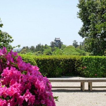 View on Matsue Castle from Mei Mei-an tea house