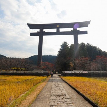 Kumano Hongu Taisha, Great torii gate Oyunohara at the former site of the shrine