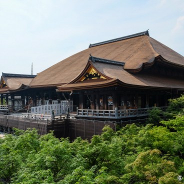 Kiyomizu-dera Main Building Under Renovation Works, Kyoto during Coronavirus Outbreak in June 2020 