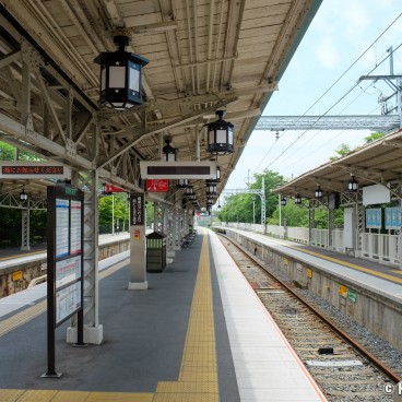 Arashiyama Hankyu Station, Kyoto during Coronavirus Outbreak in June 2020 (2)