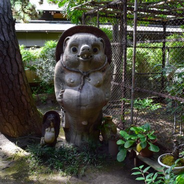 Villa Saito in Niigata, Statues of tanuki