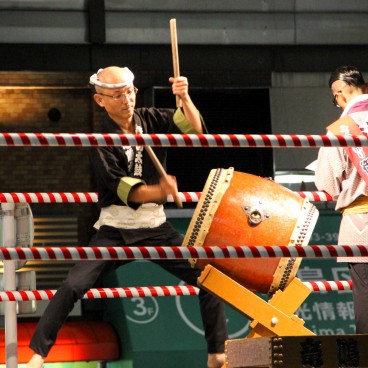 Fukuro Matsuri in Ikebukuro, Taiko drum player