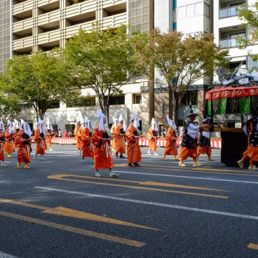 Jidai Matsuri (Kyoto), Procession for Muromachi period with Furyu Odori dancers