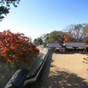 Bitchu Matsuyama Castle, view on Honmaru from the main keep