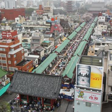 Asakusa Observatory, View on Nakamise-dori
