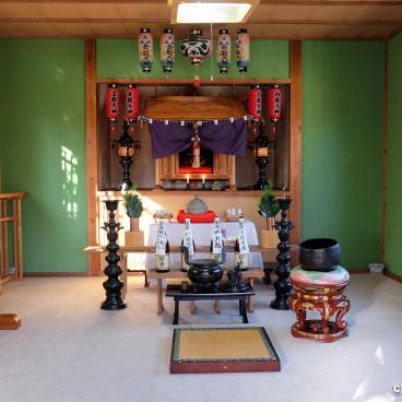 Chogosonshi-ji in Nara, inside of a secondary pavilion