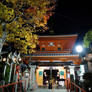 Chogosonshi-ji Shigisan in Nara at night 2