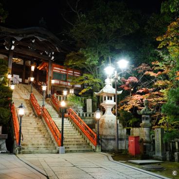 Chogosonshi-ji Shigisan in Nara at night 3