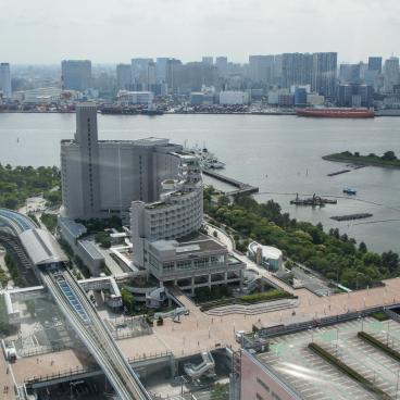 Fuji TV (Odaiba), view on Tokyo and Odaiba from the observatory