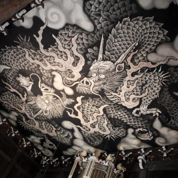 Kennin-ji (Kyoto), Twin Dragons painting by Koizumi Junsaku