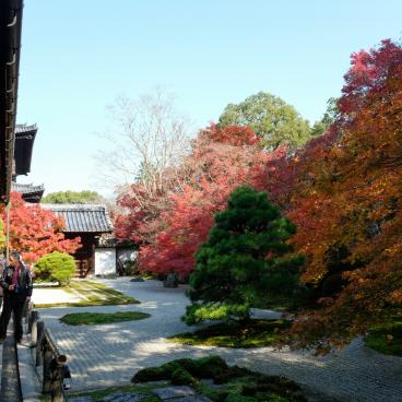 Tenju-an (Kyoto), karesansui garden in autumn