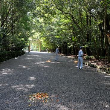 Ise-jingu (Mie), Morning sweeping of the shrine's grounds 2