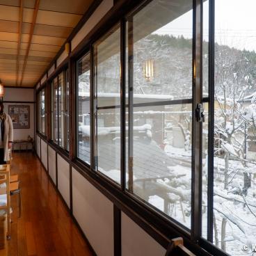 Enishi Minpaku in Kakunodate, indoor view of the traditional house