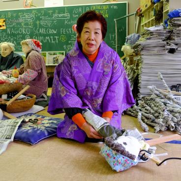 Kakashi no Sato, Madame Tsukimi in the process of crafting a doll