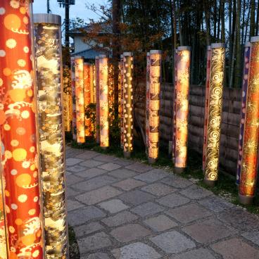 Kimono Forest (Arashiyama Randen) at nightfall 4
