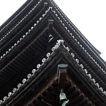 To-ji in Kyoto, detail of the 5-story Pagoda