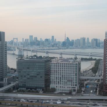 Daikanransha, view on Rainbow Bridge and Tokyo Tower