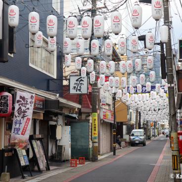 A street in Beppu, Takegawara district (Oita)