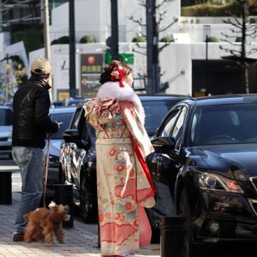 Young Japanese women wearing furisode kimono for Seijin no Hi 5