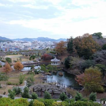 Himeji, Nagoyama Cemetery, panoramic view on the city 2