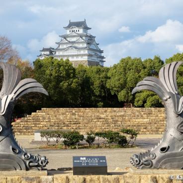 Himeji (Hyogo), View on the castle's authentic keep