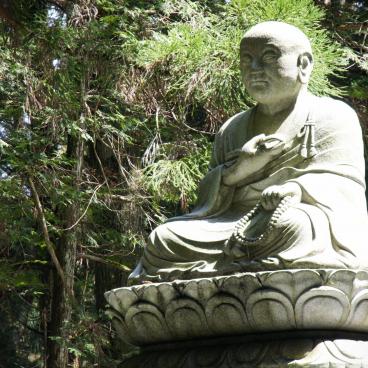 Okuno-in Cemetery in Koya-san, Buddhist statue