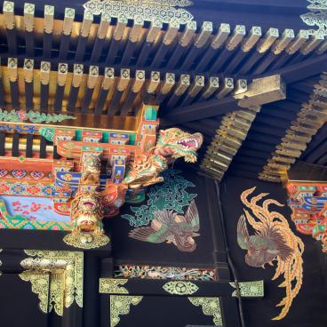 Kunozan Toshogu (Shizuoka), Details of the decorations of main pavilion Shaden