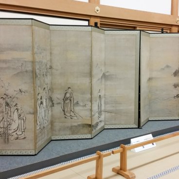 Kumamoto Castle, Folding screen with ink wash paintings