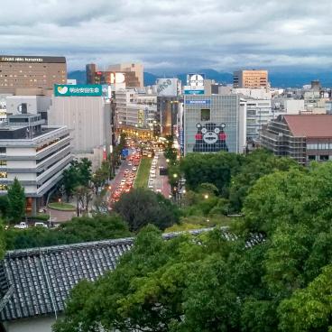 Kumamoto Castle, View on the city