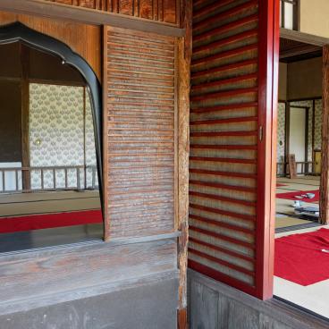 Kokin-Denju-no-Ma teahouse in Suizen-ji Joju-en Japanese garden in Kumamoto