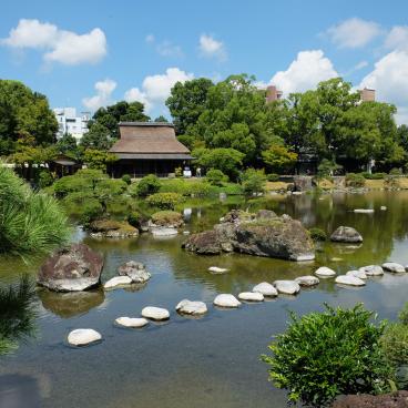 Teahouse and Suizen-ji Joju-en garden in Kumamoto