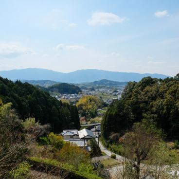 Oka-dera (Asuka), View on the city and Nara's countryside