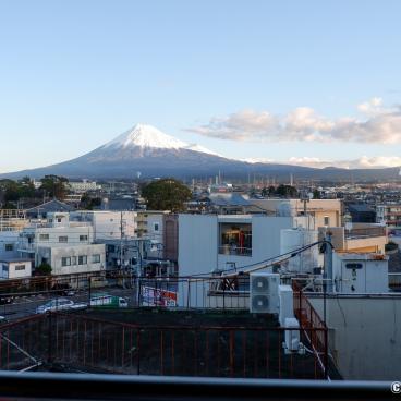 Mount Fuji and Fuji City viewed from 14 Guest House Mt.Fuji inn