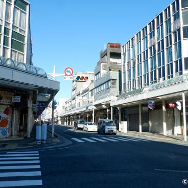 A shopping street in Fuji City (Shizuoka)