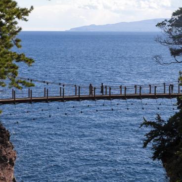 Jogasaki Coast, View on Kadowaki suspended bridge 3