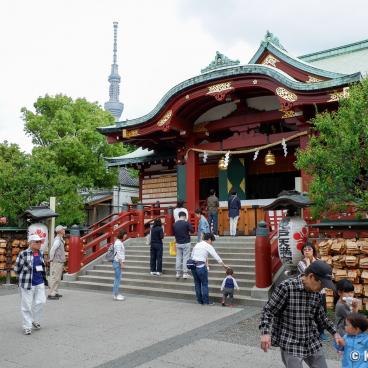 Honden main hall in Kameido Tenjin shrine (Tokyo) 2